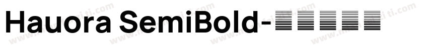 Hauora SemiBold字体转换